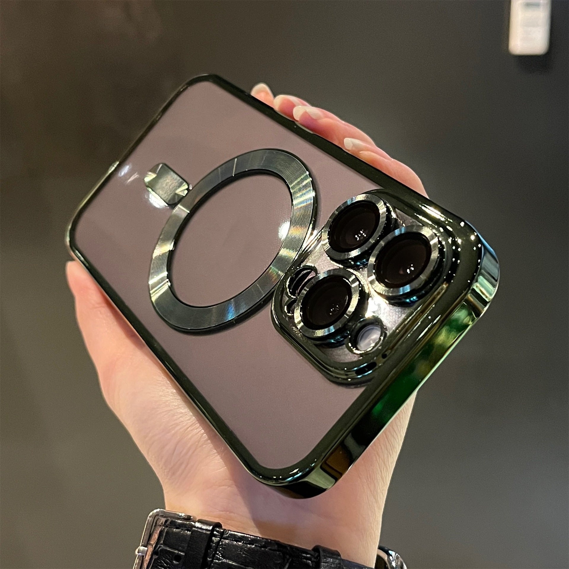 Mobile Phone Case Electroplating Magnetic Lens Film Transparent Anti-drop