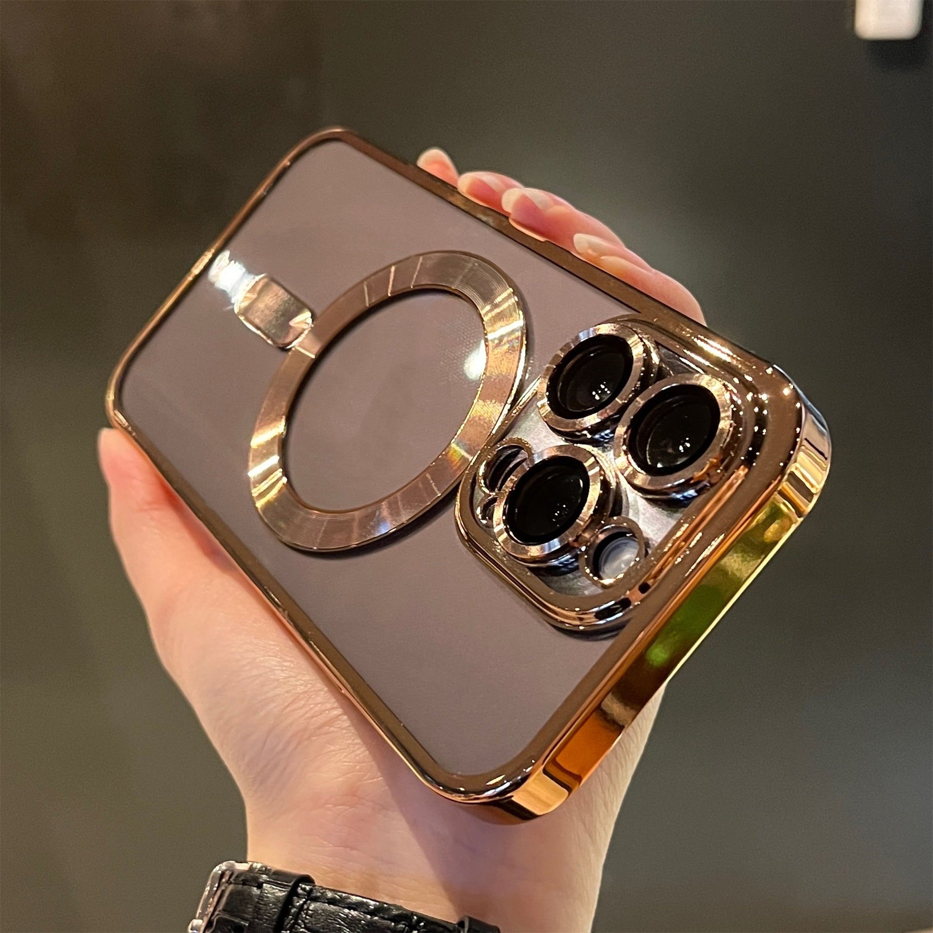 Mobile Phone Case Electroplating Magnetic Lens Film Transparent Anti-drop