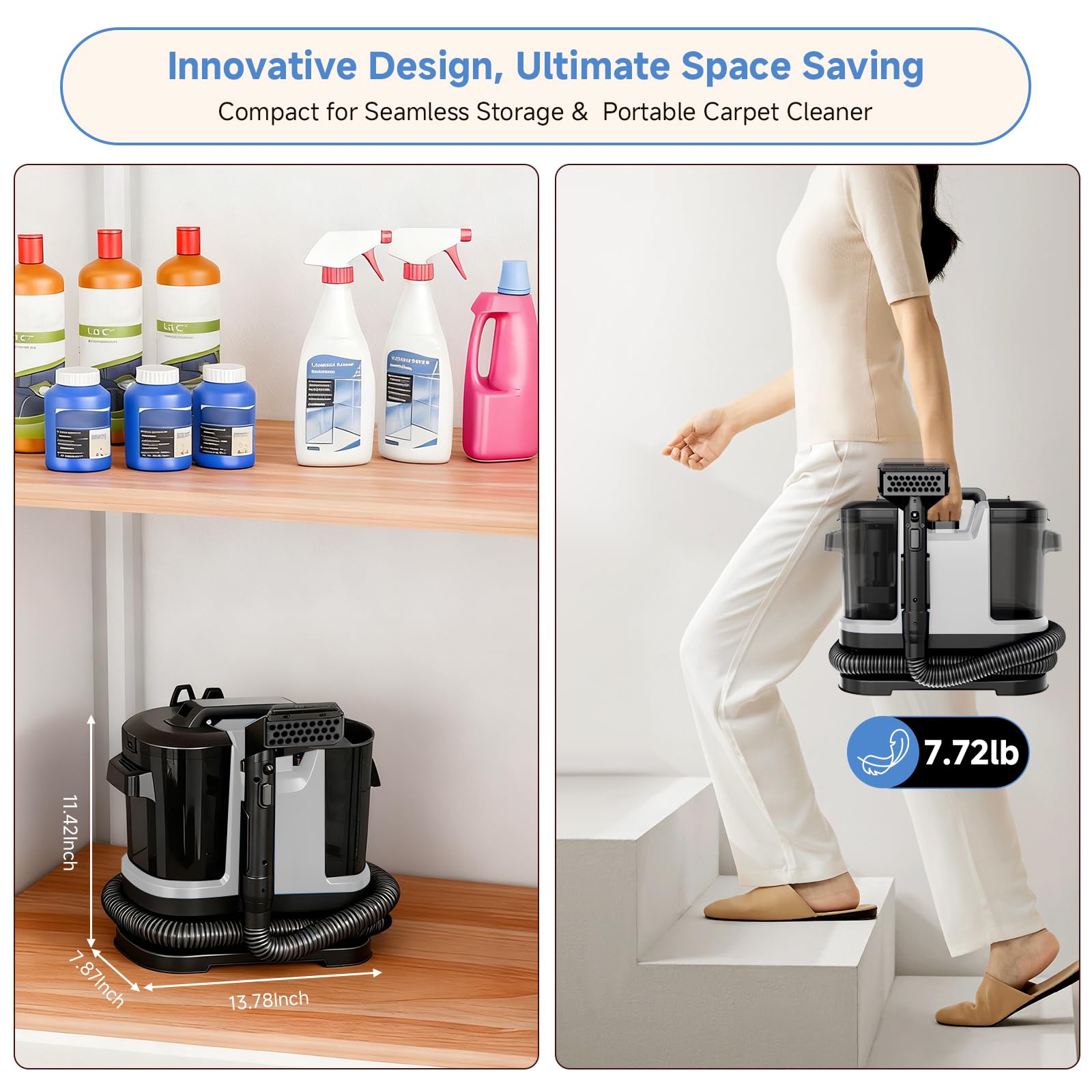 Fabric Cleaner Sofa Carpet Curtains Multi-function Vacuum Cleaner Spray Suction Integrated Cleaning Machine